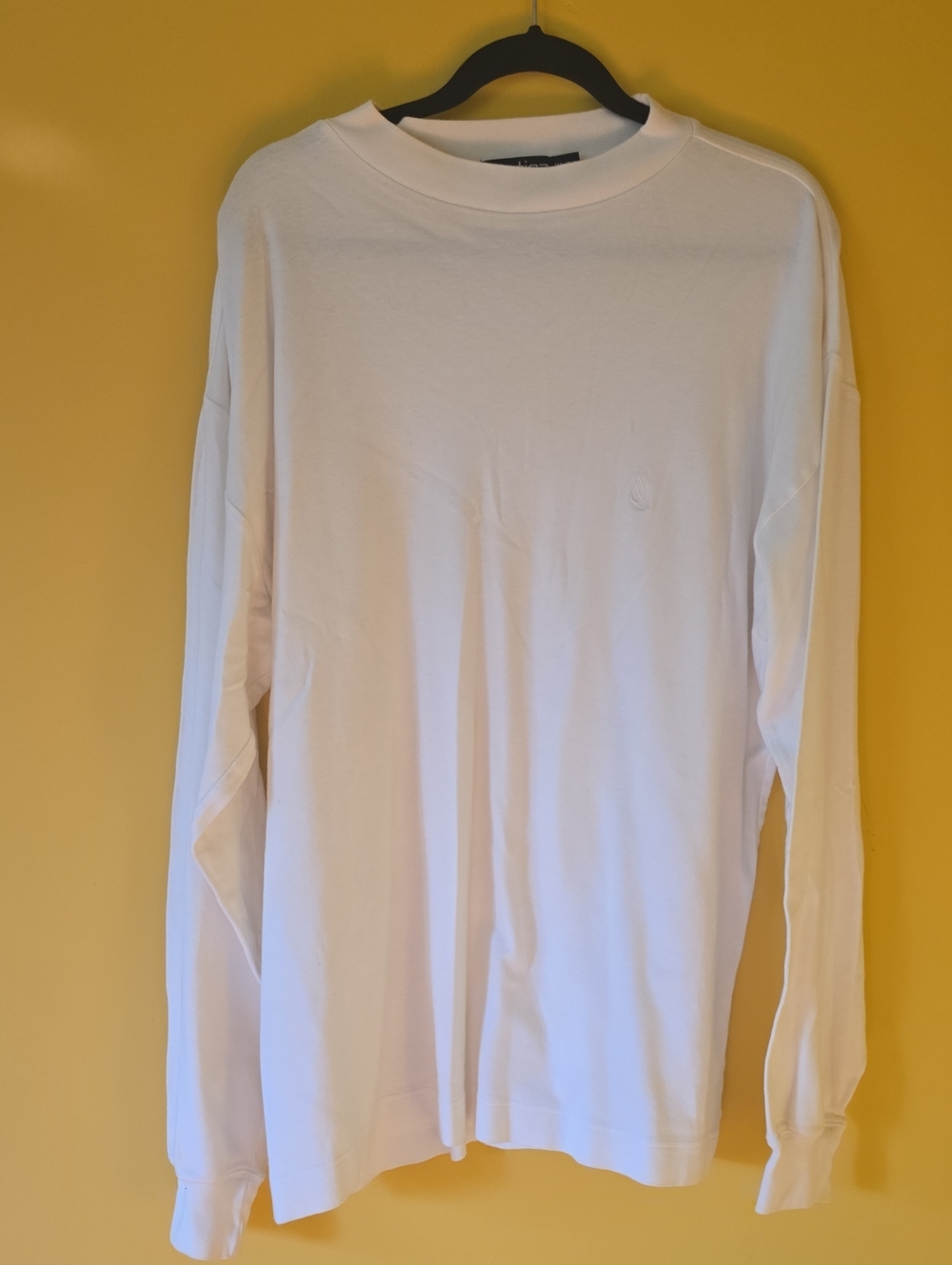 Men's Nautica White Long-Sleeve Crewneck Shirt